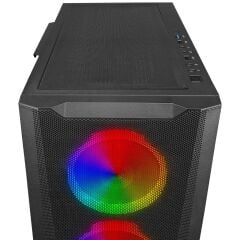 POWER BOOST VK-W001B Powersız Siyah Mesh ARGB Ring Fanlı Full Tower E-ATX Kasa