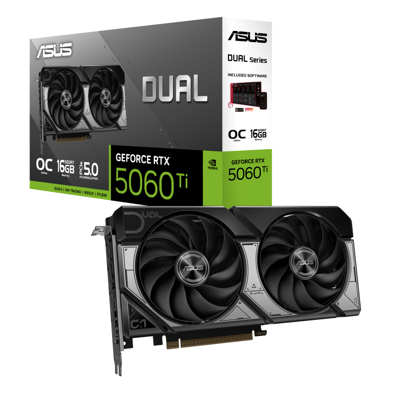 ASUS DUAL-RTX5060TI-O16G 16GB Nvidia RTX5060Ti GDDR7 128bit HDMI 3xDP 16x Ekran Kartı