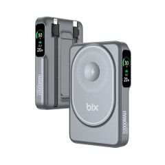 BİX TPB16 10000 Mah Gri 6’sı 1 Arada OLED Ekranlı Güç Bankası