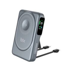 BİX TPB16 10000 Mah Gri 6’sı 1 Arada OLED Ekranlı Güç Bankası