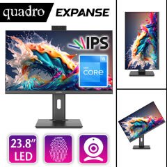 QUADRO EXPANSE AI B224 25165 i5-12450H 16GB 500GB SSD 23.8'' DOS All in One PC P.İzi (Pivot)