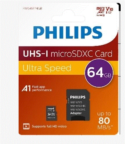 PHILIPS FM64MP45B Class10 64GB MicroSD Kart Bellek