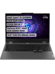 Lenovo LOQ Intel Core i5 12450HX 24GB 512GB SSD RTX4050 Freedos 15.6'' FHD