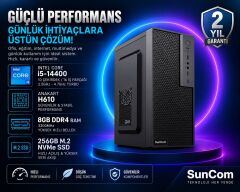 SUNCOM Force SC3-184 i5-14400 8GB 256GB SSD O/B DOS Masaüstü PC