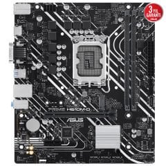 ASUS PRIME H610M-D H610 DDR5 Vga GLan mATX HD DP M2 USB3.2 COM 1700p Anakart