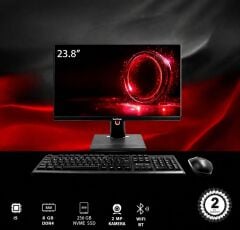 SUNCOM Pro Plus SCA-1112-V2 i5-6500T 8GB 256GB SSD 23.8'' Siyah DOS AIO PC Pivot Ayak