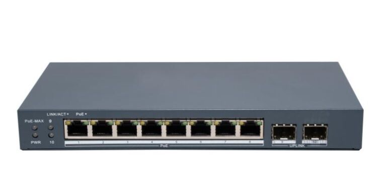 HIKVISION DS-3E1510P-EI/M-8P2F 8+2 10/100/1000 8 port poe 80W 2 SFP Yönetilebilir Metal Kasa