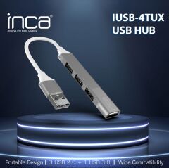 INCA IUSB-4TUX 4 Port 3xUSB 2.0+1xUSB 3.0 USB Çoklayıcı