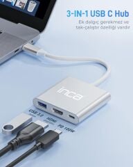 INCA ITPC-04TX Type-c Hub HDMI 4K@30hz USB3.0+PD100W