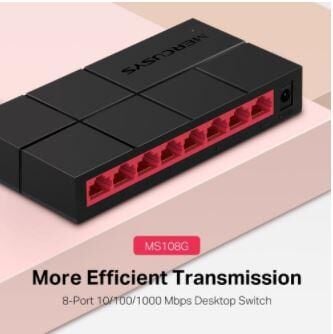 TP-LINK MERCUSYS MS108G 8 port Gbit Desktop Yönetilemez Switch