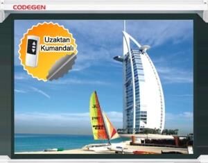 CODEGEN EX-20 200x200 Motorlu Projeksiyon Perdesi