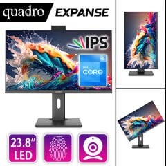 QUADRO EXPANSE AI B224 25165 i5-12450H 16GB 512GB SSD 23.8'' DOS All in One PC P.İzi (Pivot)