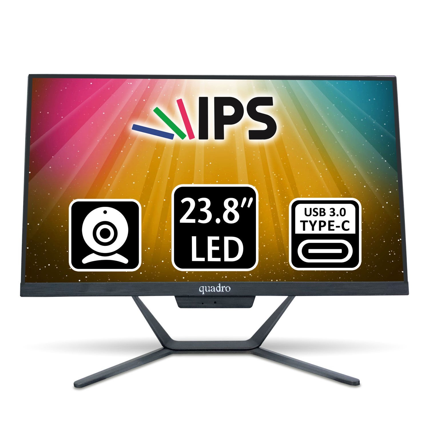 QUADRO STARK H324 13165 i5-13400 16GB 512GB SSD 23.8'' Siyah DOS All in One PC