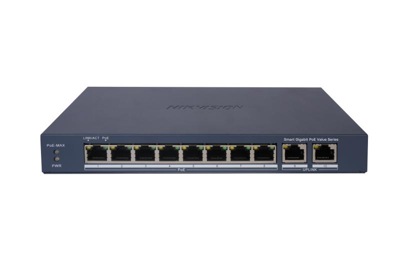 HIKVISION DS-3E1510P-EI/M 8+2 10/100/1000 8 port poe 60W Yönetilebilir Metal Kasa