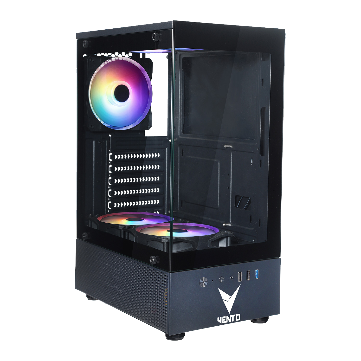 VENTO VG2803F 650W Siyah Temper Camlı Mid Tower ATX Kasa