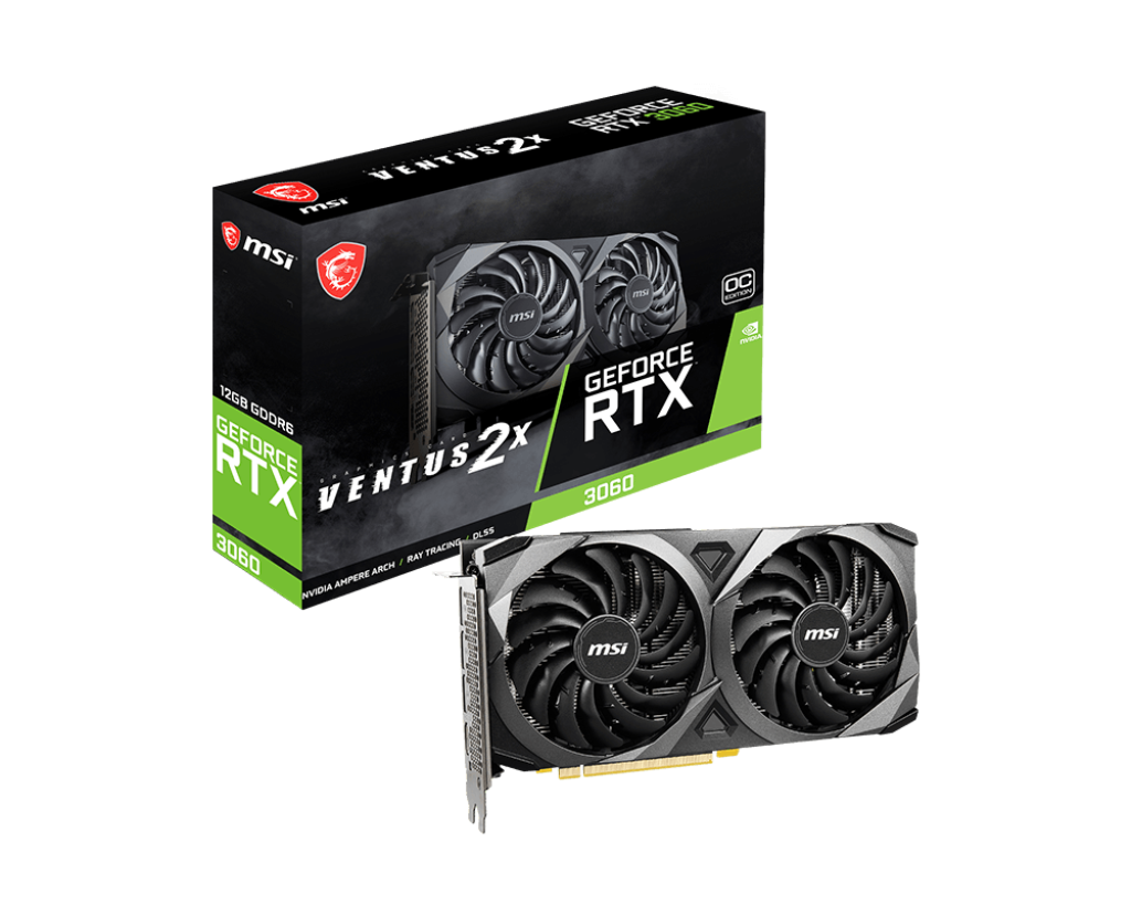 MSI RTX 3060 VENTUS 2X 12G OC 12GB Geforce RTX3060 GDDR6 192bit HDMI 3xDP 16x Ekran Kartı