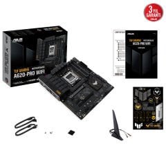 ASUS TUF GAMING A620-PRO WIFI A620 DDR5 (Vga Yok) GLan 2.5G ATX HD DP US3 WIFI BT TYP-C RGB M2 AM5 AMD Anakart