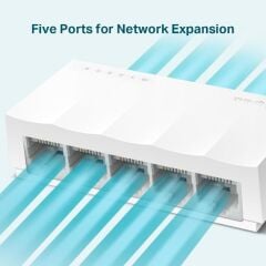 TP-LINK LS1005 5 port Mbit Desktop Yönetilemez Plastik Kasa Switch