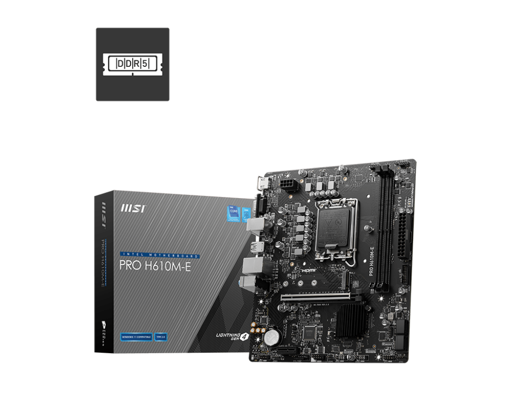 MSI PRO H610M-E H610 DDR4 Vga GLan mATX HDMI M2 USB3.2 1700p Anakart
