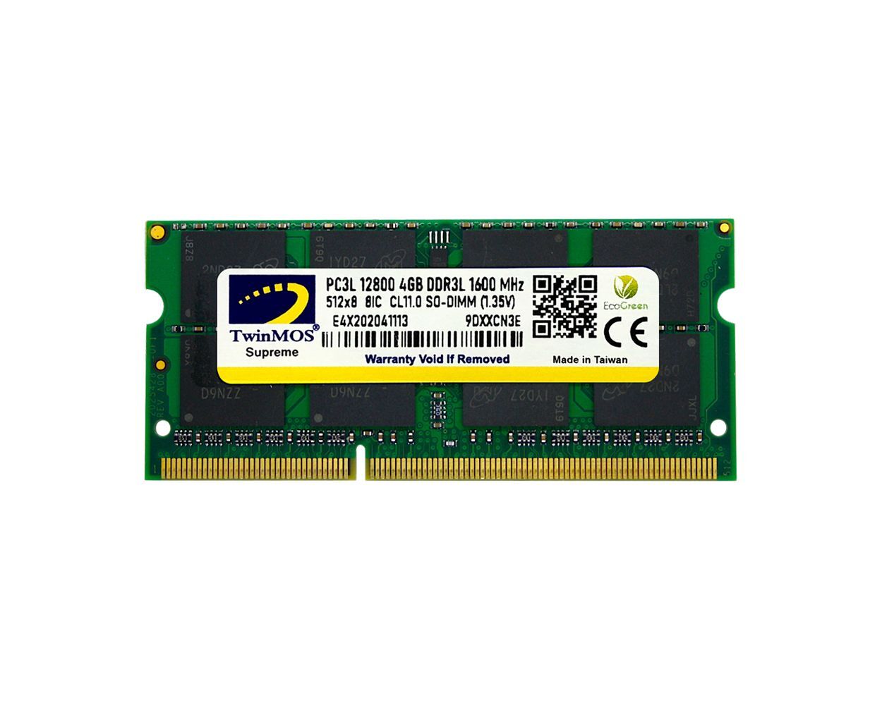 TWINMOS MDD3L4GB1600N 4GB DDR3 1600Mhz Notebook Bellek 1.35 Volt