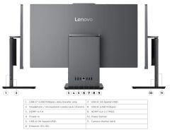 LENOVO ThinkCentre Neo 50a 27 G5 12SA0013TR i7-13620H 16GB 512GB SSD O/B Intel UHD Dokunmatik 27'' Siyah DOS AIO PC