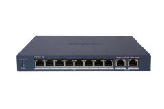 HIKVISION DS-3E1310P-EI/M 10 Port Mbit 8 Port PoE 60W 2xGbit Uplink Desktop Yönetilemez Metal Kasa Switch