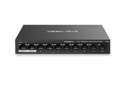 TP-LINK MERCUSYS MS110P 10 Port Gbit 8 Port PoE+ 65W 2xMbit Uplink Desktop Yönetilemez Çelik Kasa Switch