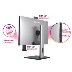 QUADRO EXPANSE AI B224 25165 i5-12450H 16GB 512GB SSD 23.8'' DOS All in One PC P.İzi (Pivot)