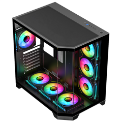 FRISBY FC-9550G 850W 80+ Bronze Siyah 7x ARGB Fan Mid Tower ATX Kasa
