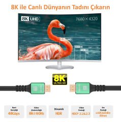 CODEGEN CPS8K30 3 Mt 8K 60HZ HDMI 2.1 METAL BAŞLIK HDMI KABLO