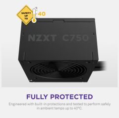 NZXT PA-7B3BB-EU 750W 80+ Bronze Siyah 12cm Fanlı Power Supply
