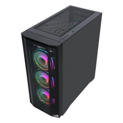 FRISBY CX-500 750W 80+ Bronze Siyah Mesh ARGB Ring Fanlı Mid Tower ATX Kasa