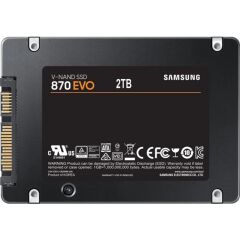 SAMSUNG MZ-77E2T0BW 870 EVO 2.5'' 2TB (560/530MB/s) SATA (V-NAND 3bit MLC) SSD Disk