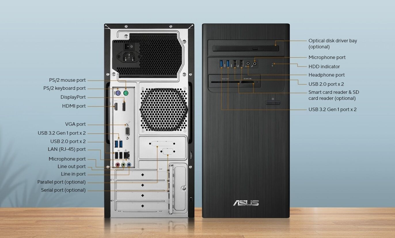 ASUS ExpertCenter D5 MT S500TE-5135000020 i5-13500 8GB 512GB SSD O/B UHD770 DOS Masaüstü PC