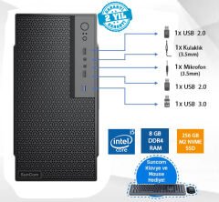 SUNCOM Force SC3-168 i5-12400 8GB 256GB SSD O/B DOS Masaüstü PC Wi-Fi