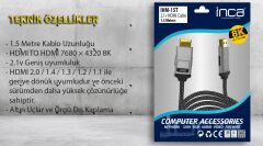 INCA IHM-15T 1.5 Mt 2.1V HIGH SPEED 8K HDMI Kablo