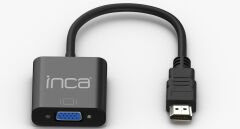 INCA IHTV-7TS HDMI to VGA + AUDIO Siyah