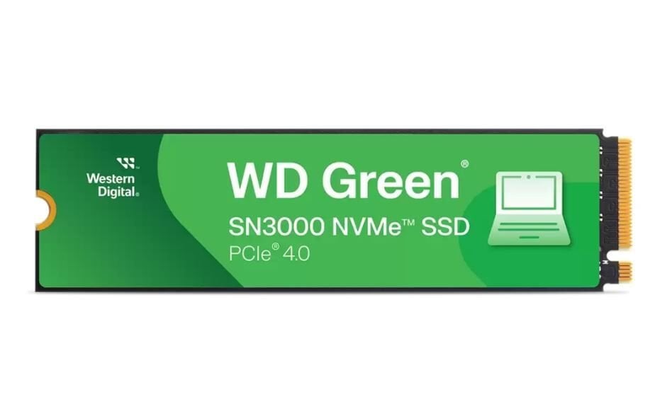 WESTERN DIGITAL WDS100T4G0E Green SN3000 M.2 1TB (5000/4200MB/s) PCIe + NVMe SSD Disk (22x80MM)