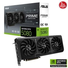 ASUS PRIME-RTX5080-O16G 16GB Geforce RTX5080 GDDR7 256bit HDMI 3xDP 16x Ekran Kartı (ARGB)