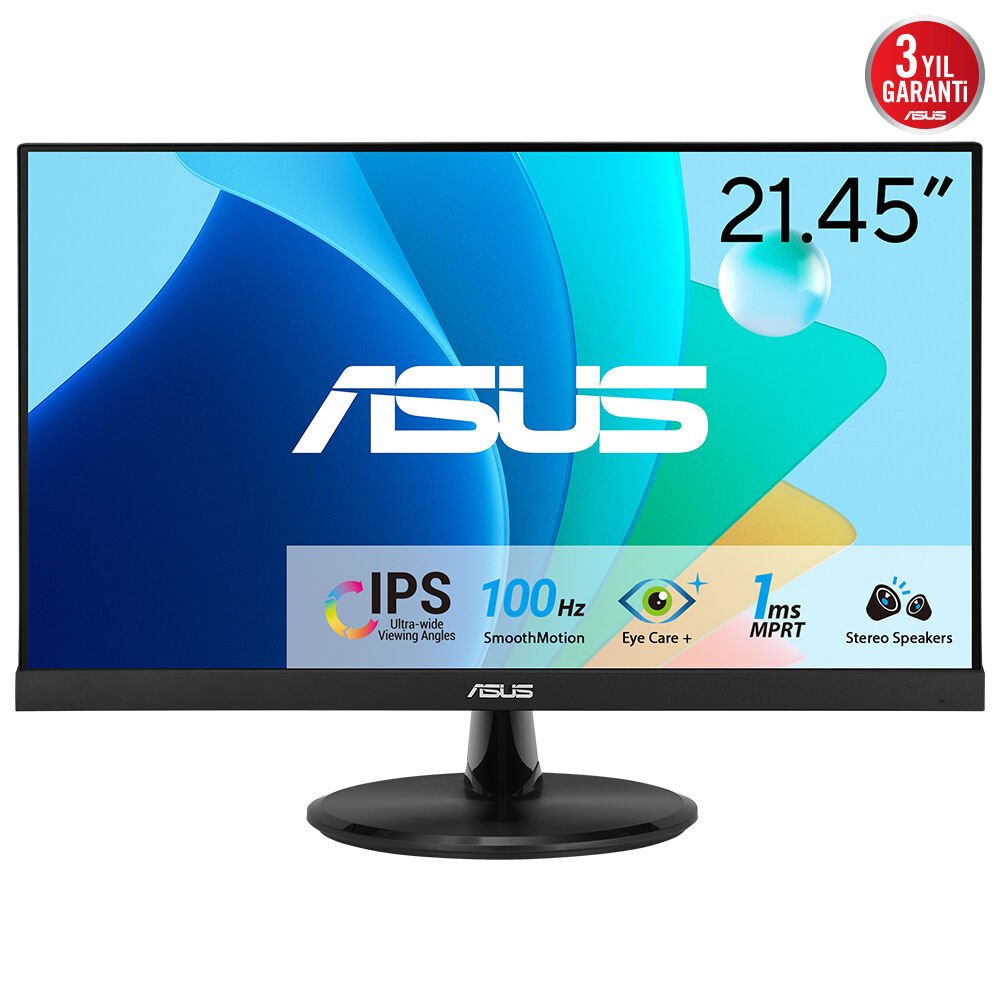 ASUS VP229HF 21.5'' LED 1ms 100Hz 1920x1080 FullHD VGA HDMI (Vesa) AdaptiveSync Siyah Monitör