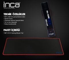 INCA IMP-018K GAMING XXL 900*400 Siyah Mouse Pad