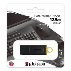 KINGSTON DTX/128GB DataTraveler Exodia 128GB USB 3.2 Siyah/Sarı USB Bellek