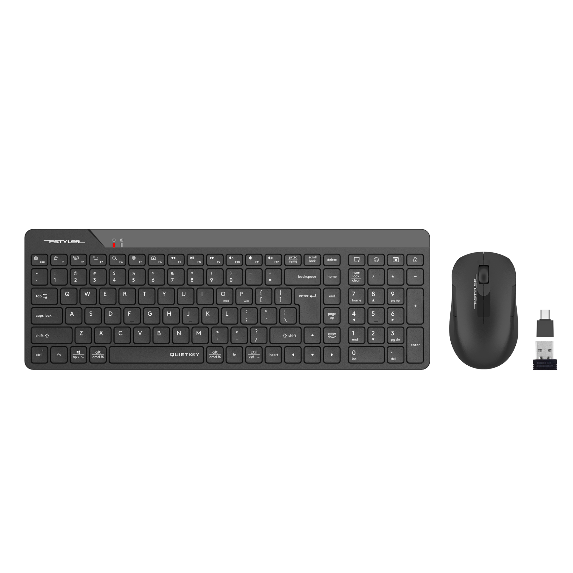 A4 TECH FG2300 AIR2 Q Türkçe Kablosuz Siyah Klavye+ Mouse