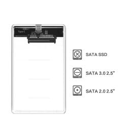 CODEGEN CODMAX CDG-HDC-30TC 2.5'' USB 3.1 Şeffaf Sata 3 Harici HDD Kutusu