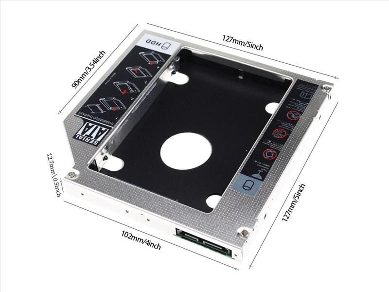 CODEGEN CODMAX CDG-HDC-127 12.7mm SATA Siyah / Gümüş Notebook Ekstra Hdd Yuvası