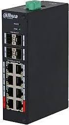 DAHUA HS4412-8ET-120 12 Port Mbit 8 Port PoE 120W 4xGbit-SFP Uplink Desktop Yönetilebilir Endüstriyel Switch