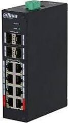 DAHUA HS4412-8ET-120 12 Port Mbit 8 Port PoE 120W 4xGbit-SFP Uplink Desktop Yönetilebilir Endüstriyel Switch