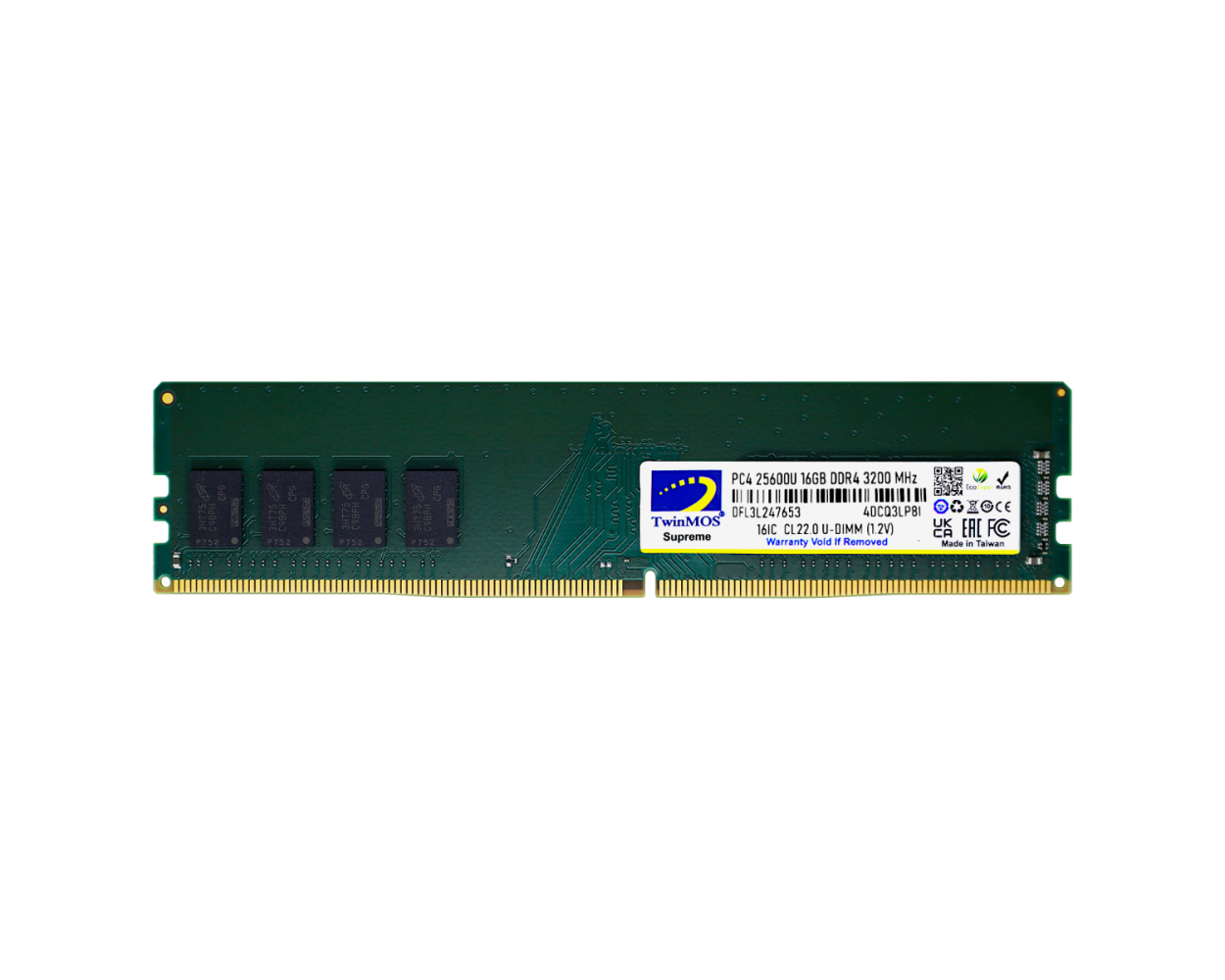 TWINMOS MDD416GB3200D 16GB (Tek Parça) 3200Mhz DDR4 PC Bellek
