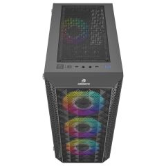 GAMEBOOSTER GB-G2616B Powersız Siyah Mesh Panel Mid Tower ATX Kasa