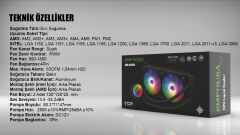 INCA ISS-02XN LGA1700/AM4/AM5 240 mm ARGB Siyah Sıvı Soğutma
